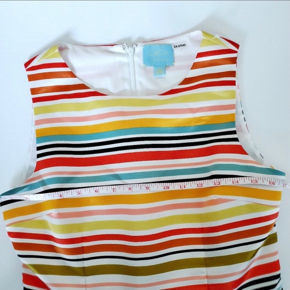 CeCe Cynthia Steffi Stripped A Line Dress NWOT - Picture 5 of 8
